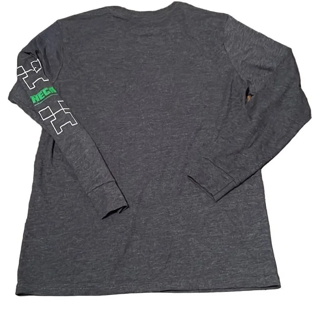 EUC Bundle of 2 Minecraft Tees - Long Sleeve and Short Sleeve - XL